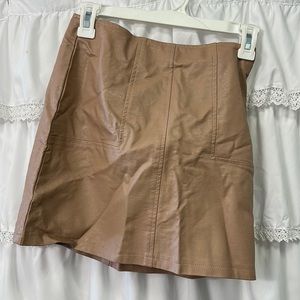 LF Pleather Tan mini skirt